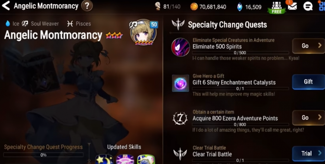 Epic Seven Angelic Montmorancy Specialty Change Guide Gachazone